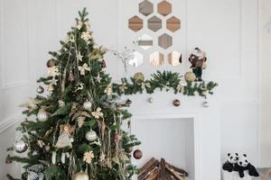 sala navideña decorada