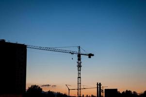 silhouette industrial crane photo