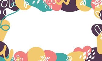 Vector minimalistic background with colored spots, dots and lines. Design of a banner, poster, card. Bright aesthetic elements for design.