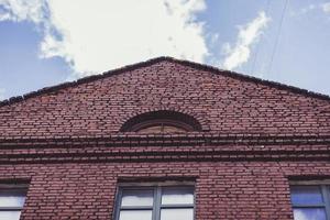 Brick building with windows photo