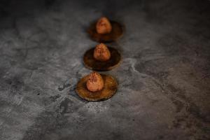 Chocolate truffle candies photo