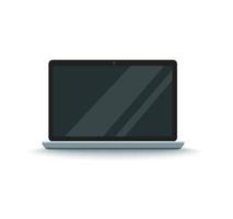 laptop computer flat vector icon illustration