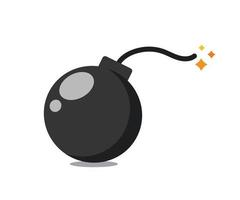Bomb with sparkles. vector illustration