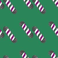 Barber's pole seamless pattern. Barbershop background. vector