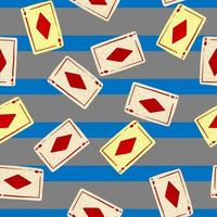 juego de cartas diamantes de patrones sin fisuras. juegos de azar de diseño. vector