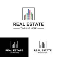 logotipo inmobiliario vector