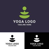 logotipo de yoga minimalista vector