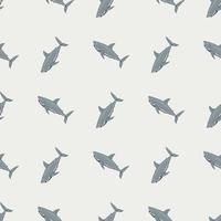 Seamless pattern shark on light background. Texture gray of marine fish for any purpose. vector