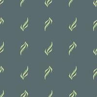 Seamless pattern seaweed on gray background. Marine flora templates for fabric. vector