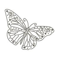 arte de línea de mariposa vector