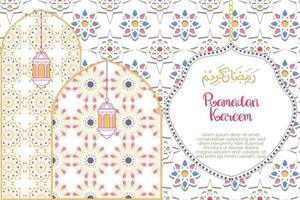 ramadan kareem background illustration paper cut style vector