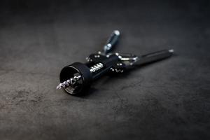 black and silver corkscrew photo