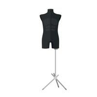 Sartorial mannequins long in black are isolated on a white background. Mannequins form the body of a man. Silhouette of a person in the style of a flat. vector