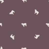 Seamless pattern of bull. Domestic animals on colorful background. Vector illustration for textile.