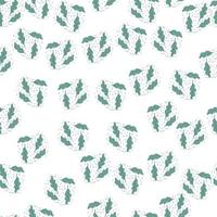 Oak leaf seamless pattern. Plant background. vector