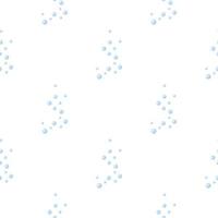 Seamless pattern bubbles isolated on white background. Flat texture of soap for any purpose. vector