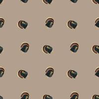 Seamless pattern Turkey beige background. Texture of farm bird for any purpose. vector