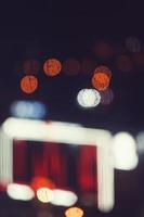 Abstract urban night light bokeh photo