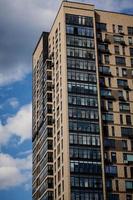 brick of modern apartments photo