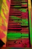 wooden colorful piano photo