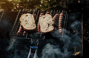 got grilled sausages. photo