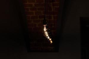Edison lamps in design photo