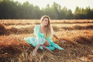 happy woman in field photo