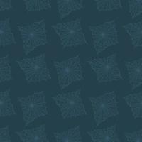 Seamless pattern spider web isolated on teal background. Outline spooky cobwebs template for fabric. vector
