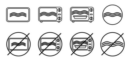 apto para microondas aislado sobre fondo blanco. ícono para utensilios de cocina con estilo de tinta. vector