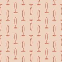 Decorative trick seamless doodle pattern in pink colors with little circus ring silhouettes. Simple design. vector