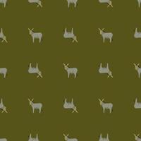 Seamless pattern of donkey. Domestic animals on colorful background. Vector illustration for textile.