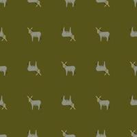 Seamless pattern of donkey. Domestic animals on colorful background. Vector illustration for textile.