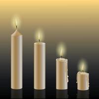 set of candles vector