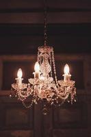 Crystal chandelier lamp photo