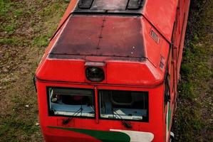 old red locomotive photo