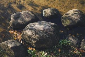 stones lie on the water photo