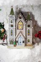 Church in Christmas miniature photo