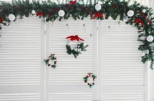 Christmas composition with pine branches photo