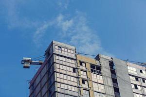 construction site with crane photo