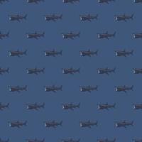 Basking shark seamless pattern in scandinavian style. Marine animals background. Vector illustration for children funny textile.