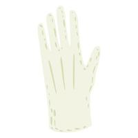 Magic glove isolated on white background. Cartoon magic element for trick hand drawn sketch white color. vector