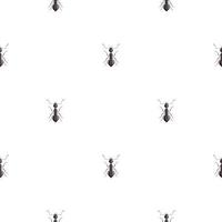 Seamless pattern colony ants on white background. Vector insects template in flat style for any purpose. Modern animals texture.