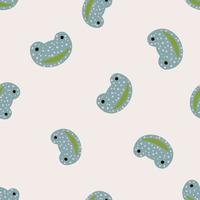 Frog pattern seamless in freehand style. Head predator on colorful background. Vector illustration for textile.