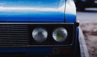 headlights of an old retro car photo