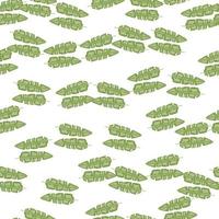 Modern Banana leaf seamless pattern with hand drawn tropical print. Summer art nature background. Vector illustration for seasonal textile.