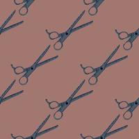 Scissors seamless pattern. Retro salon background. vector