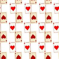 Game cards seamless pattern. Design gambling. Repeated texture in doodle style. vector