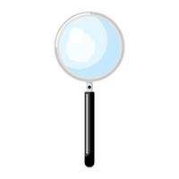 Magnification isolated on white background. Magnifier loupe search. vector