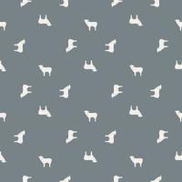 Seamless pattern of sheep. Domestic animals on colorful background. Vector illustration for textile.