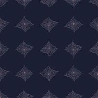 Seamless pattern spider web isolated on dark blue background. Outline spooky cobwebs template for fabric. vector